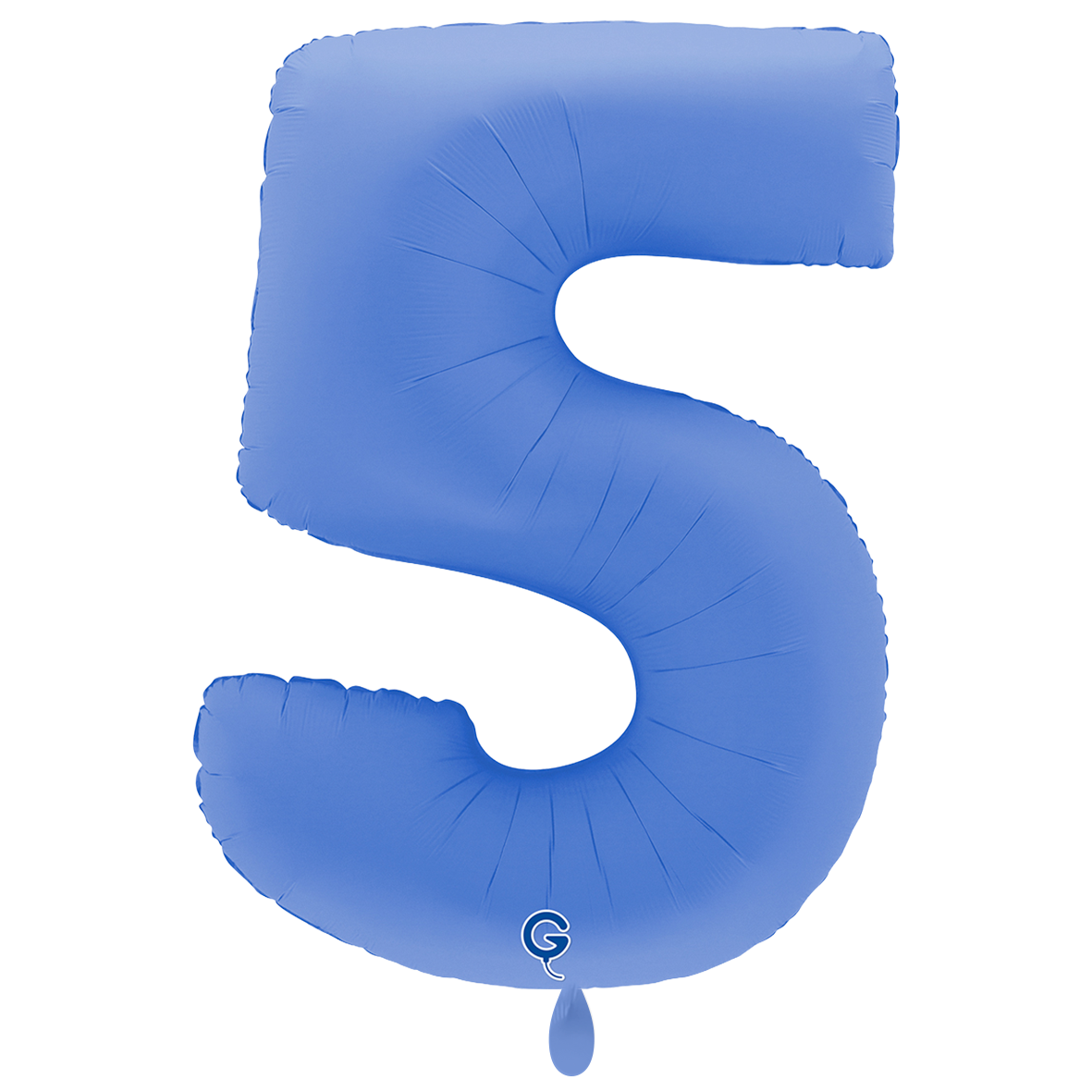 1 Balloon XXL - Number 5 - Soft Matte Lotus Blue