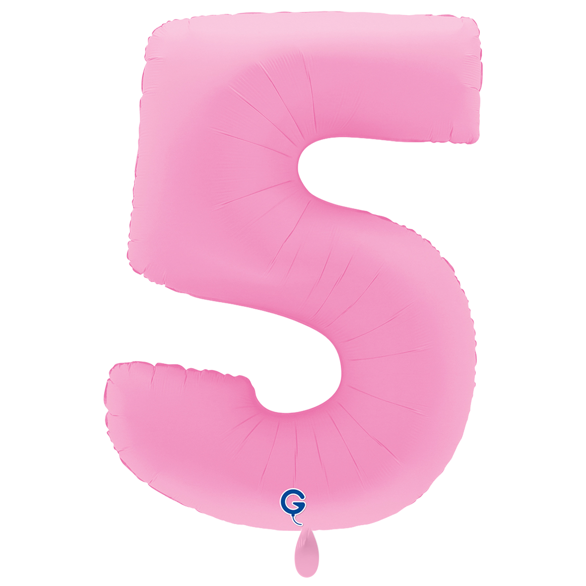 1 Balloon XXL - Number 5 - Soft Matte Sakura Pink