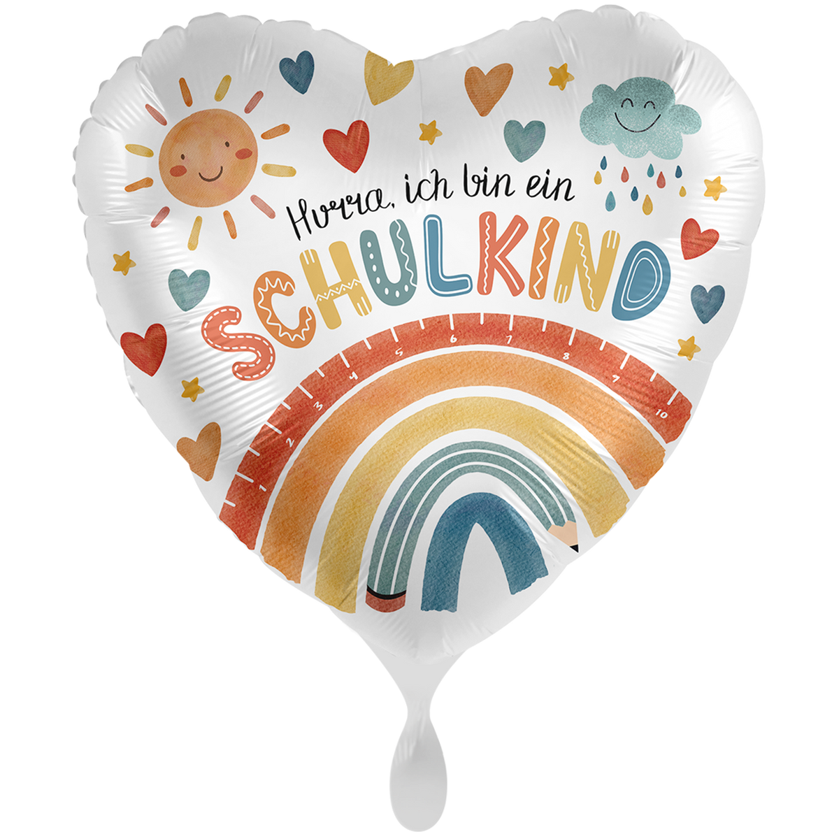1 Balloon XXL - School - Schulkind Regenbogen