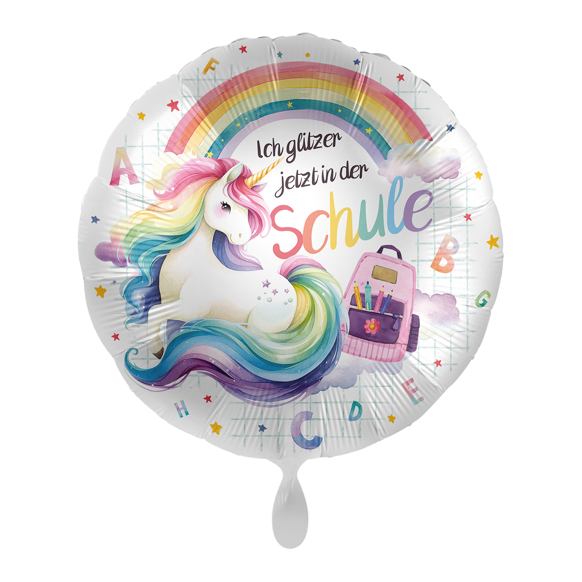1 Balloon - School - Einhorn Regenbogen Schule - GER