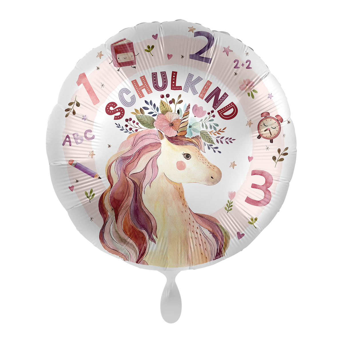 1 Balloon - School - Schulkind Einhorn - GER