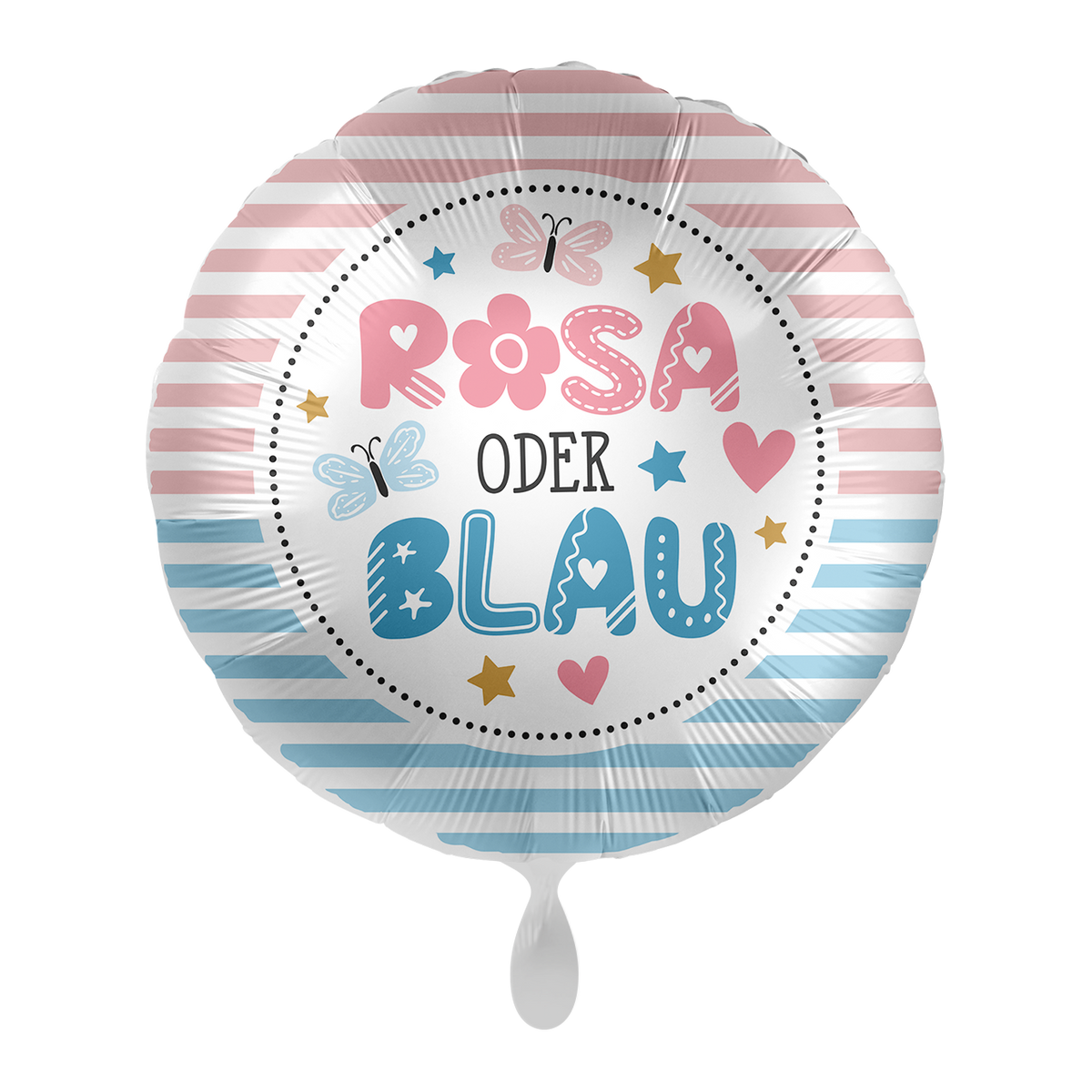 1 Balloon - Gender Reveal - Rosa oder Blau - GER