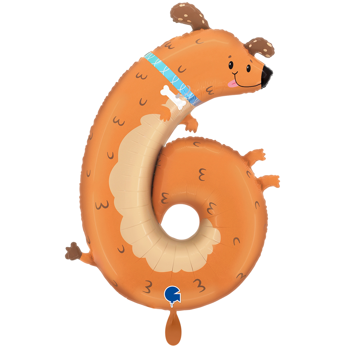 1 Balloon XXL - The Puppyloons - Number 6 Dog