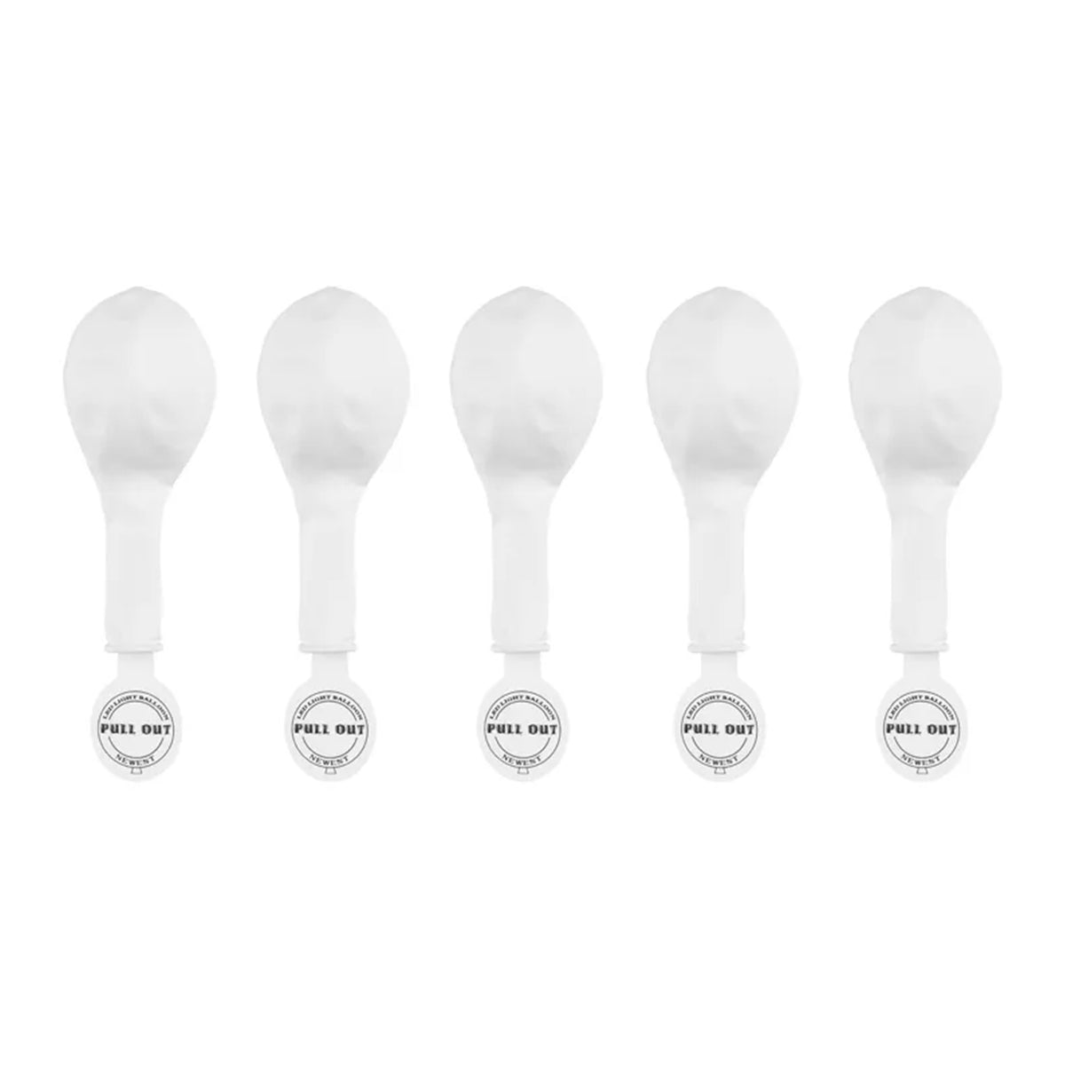 5 LED-Luftballons - Ø 30 cm - Weiß
