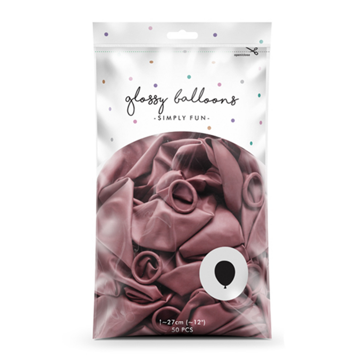 50 Luftballons - Ø 30cm - Glossy - RoseGold