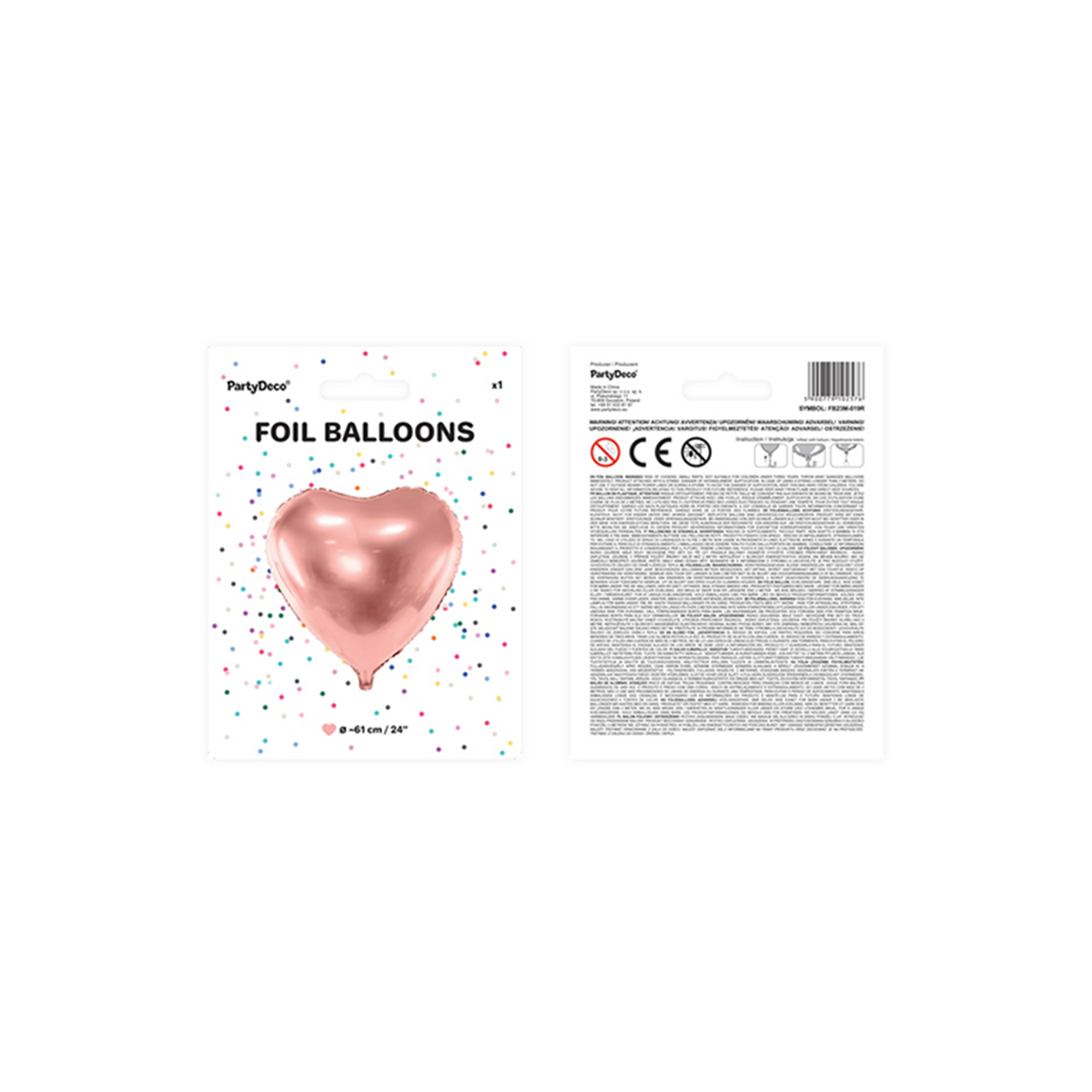 1 Ballon XXL - Herz - RoseGold