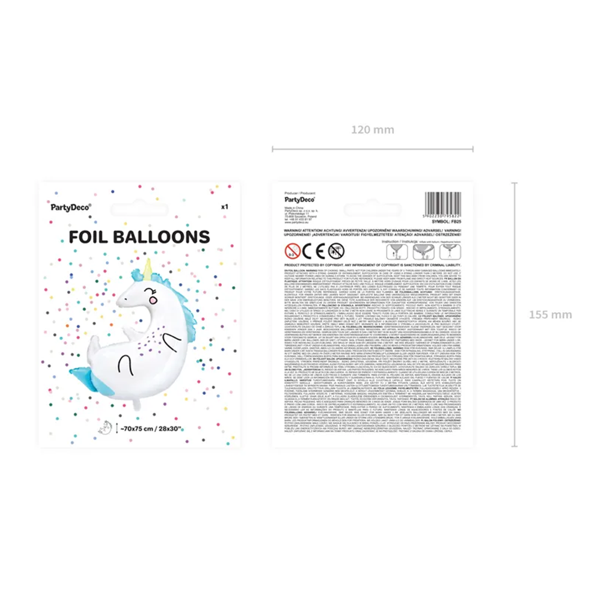 1 Balloon XXL - Lying Unicorn