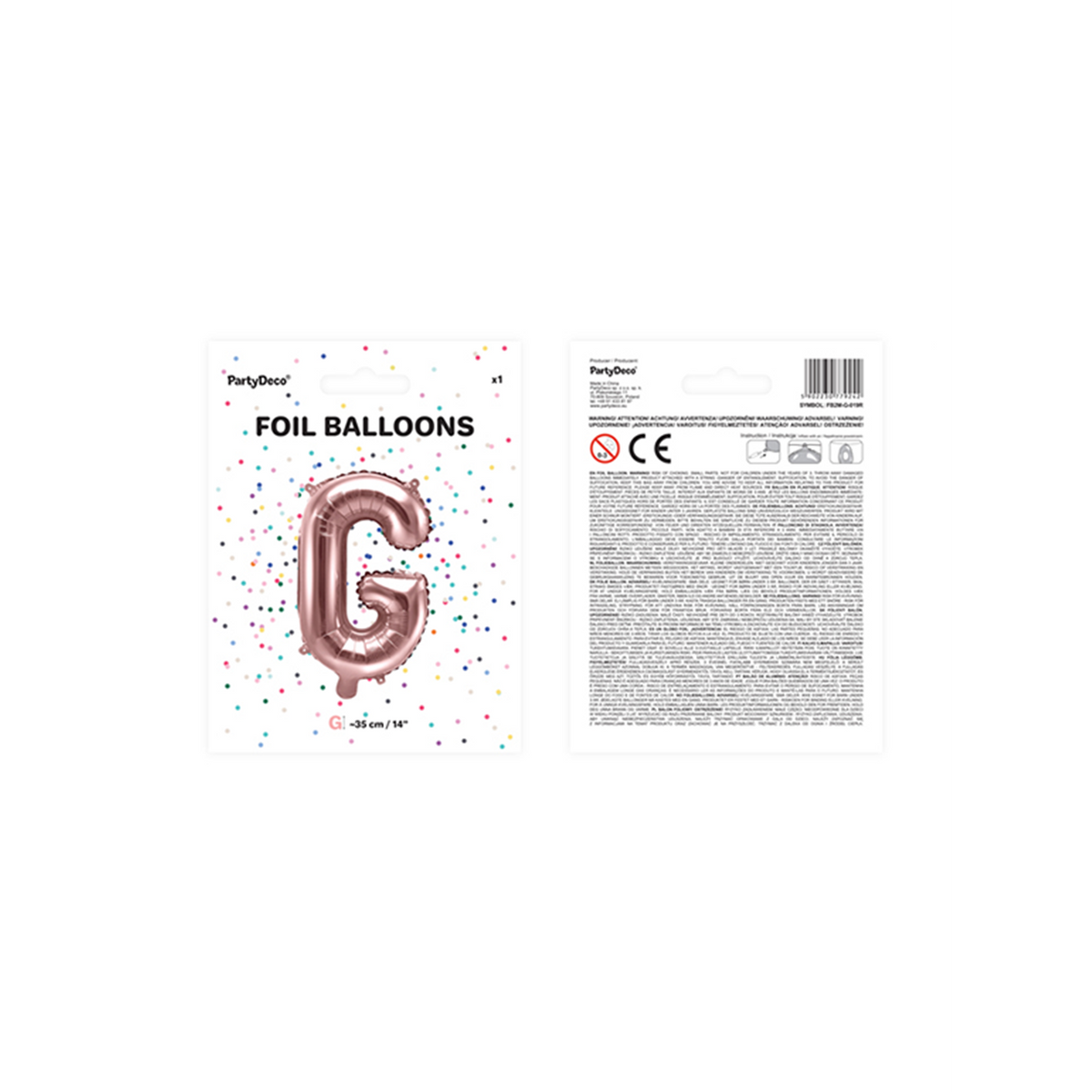 1 Ballon XS - Buchstabe G - RoseGold