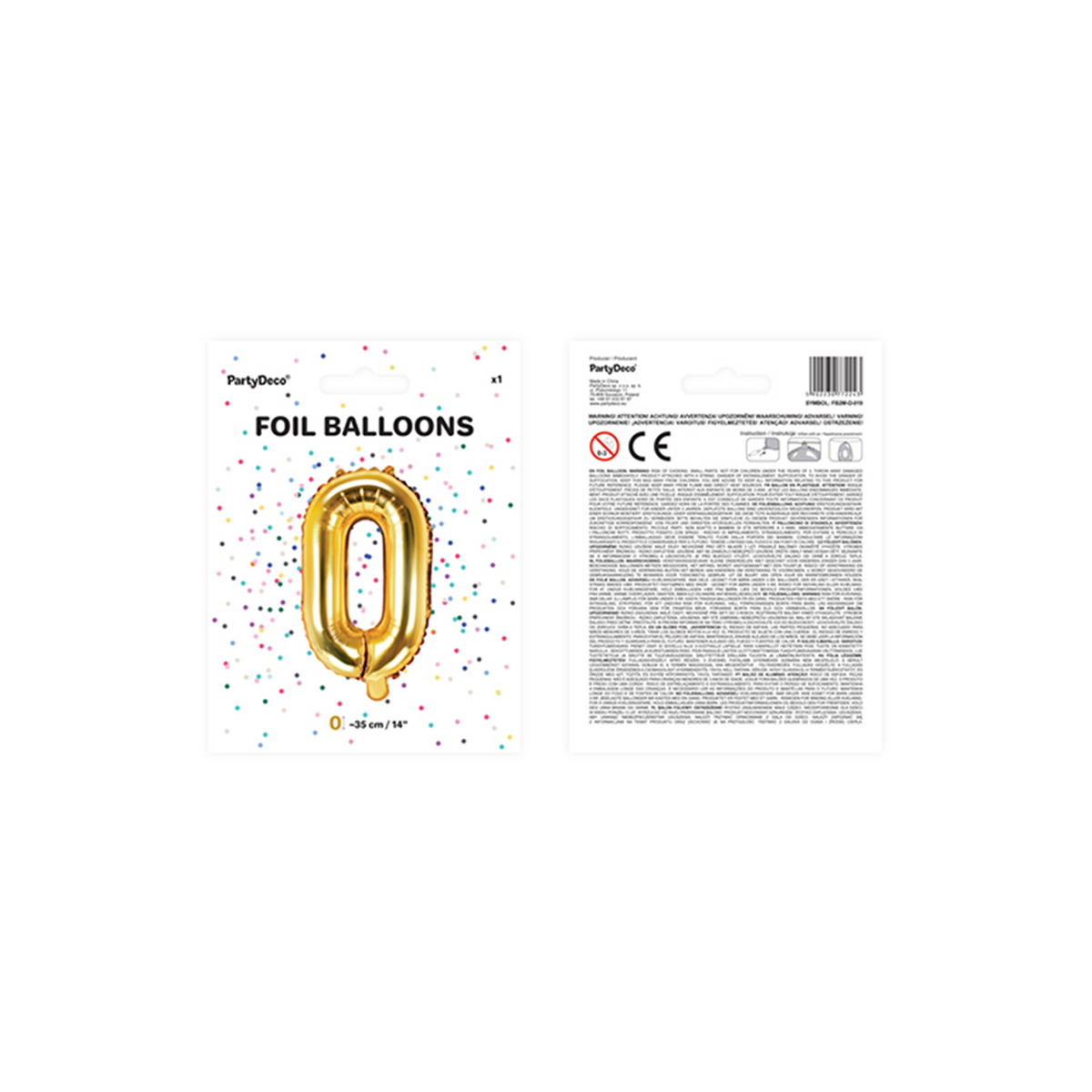 1 Ballon XS - Buchstabe O - Gold