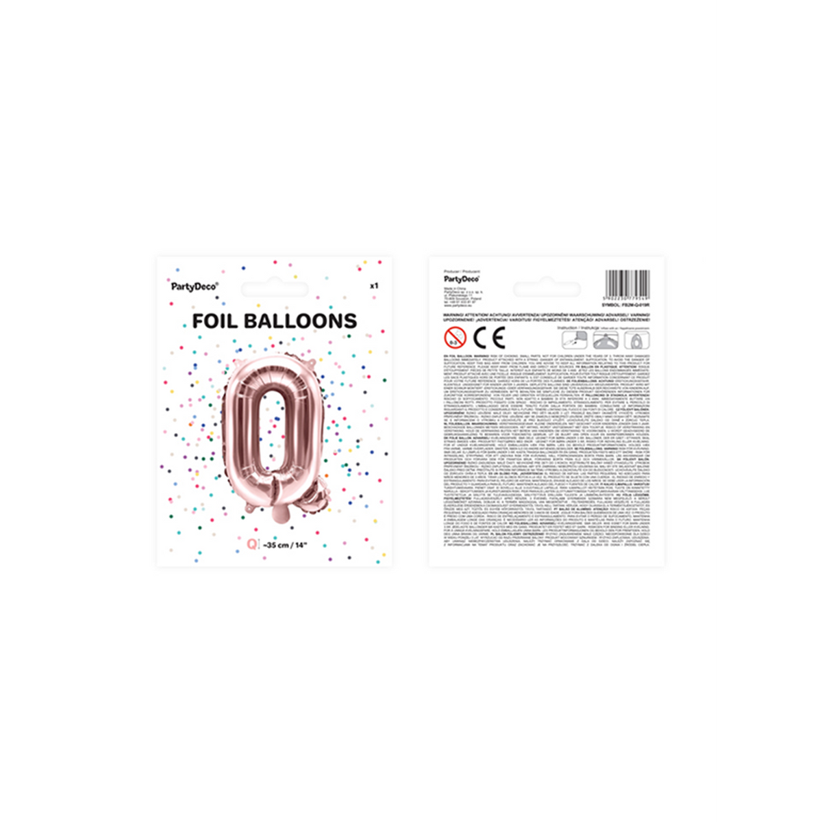 1 Ballon XS - Buchstabe Q - RoseGold