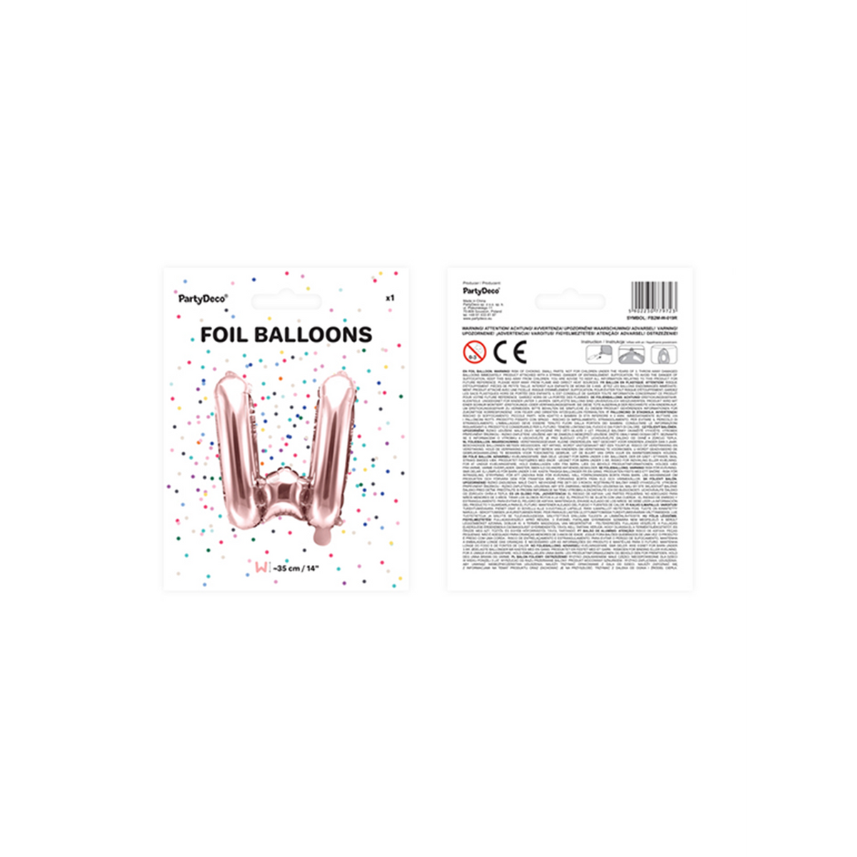 1 Ballon XS - Buchstabe W - RoseGold