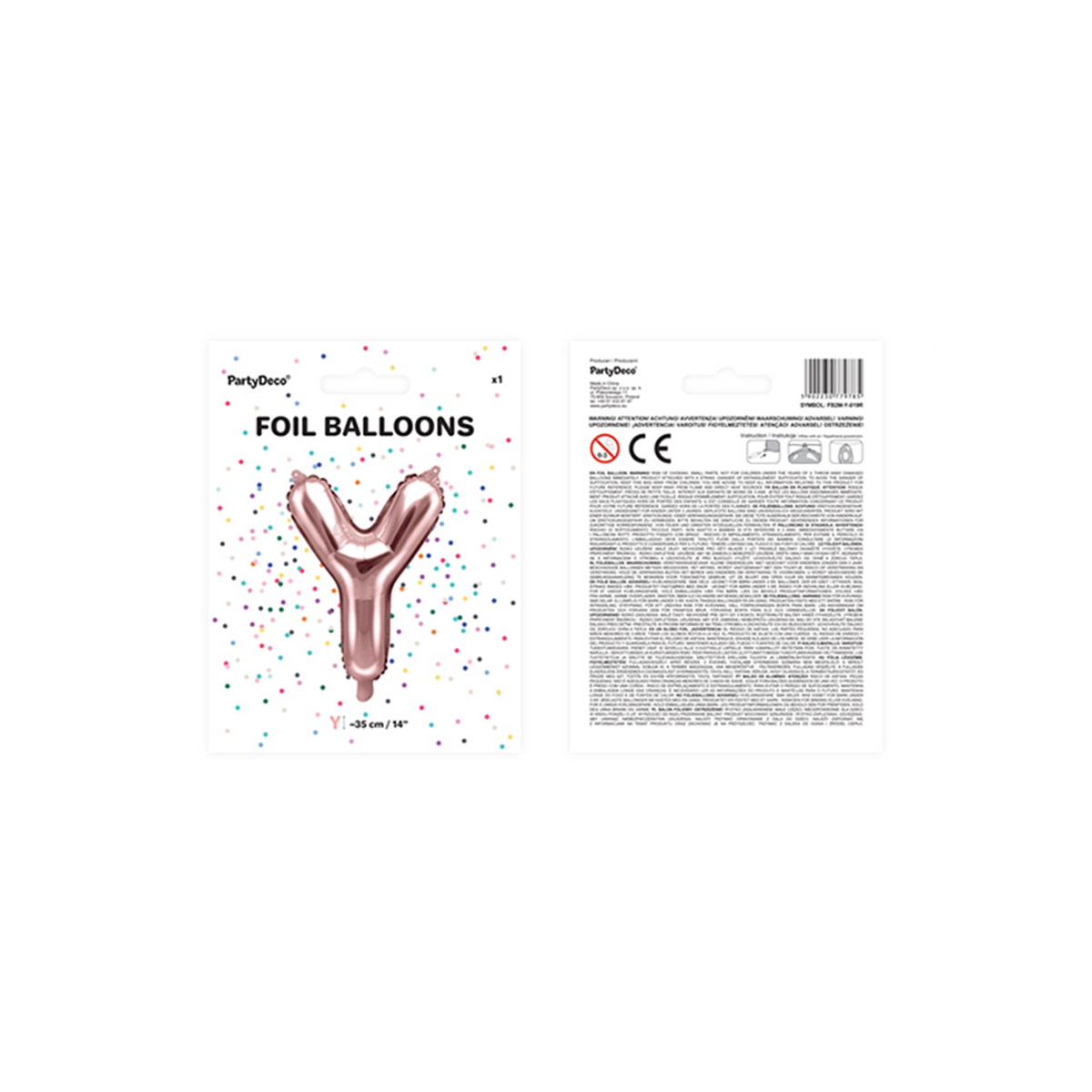 1 Ballon XS - Buchstabe Y - RoseGold