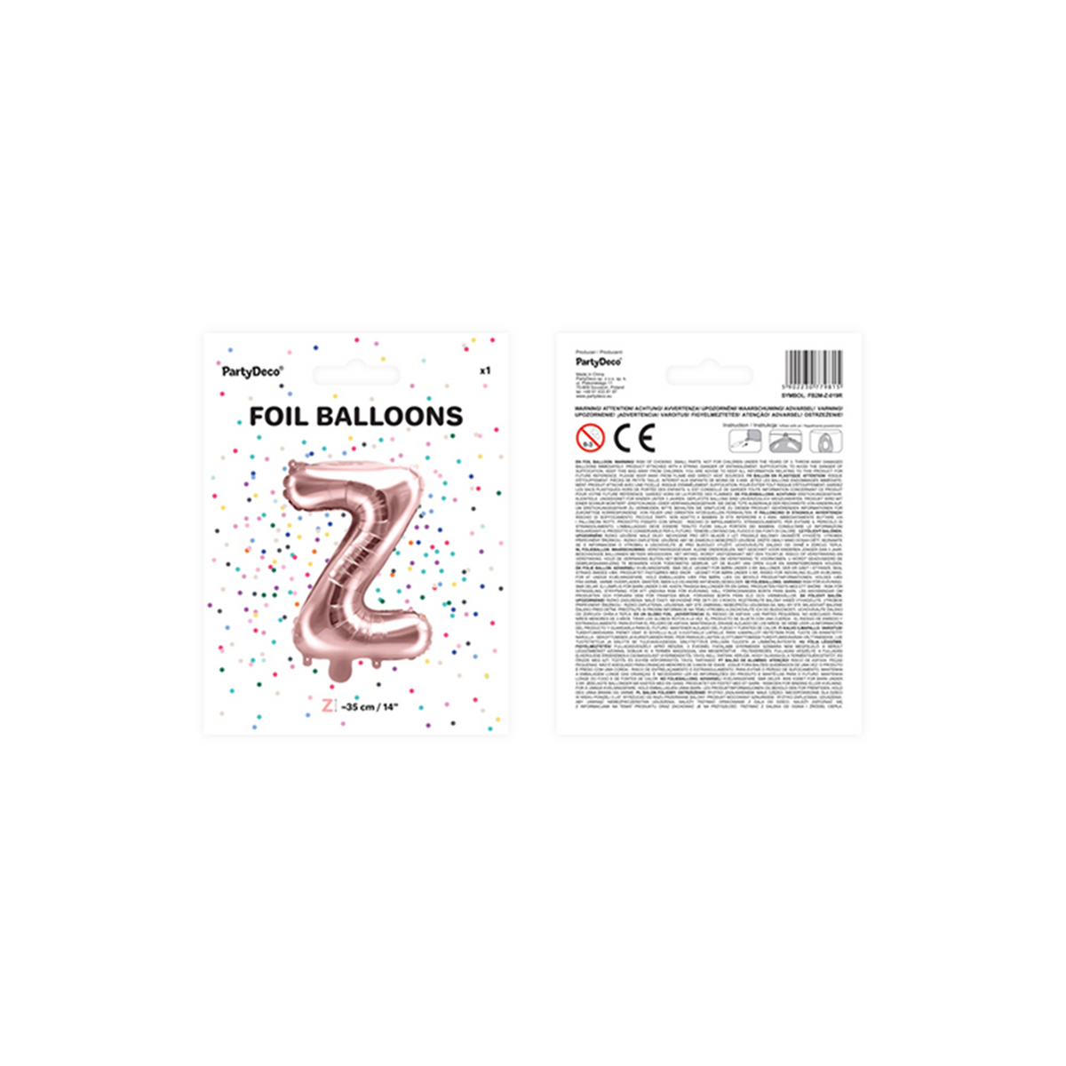 1 Ballon XS - Buchstabe Z - RoseGold
