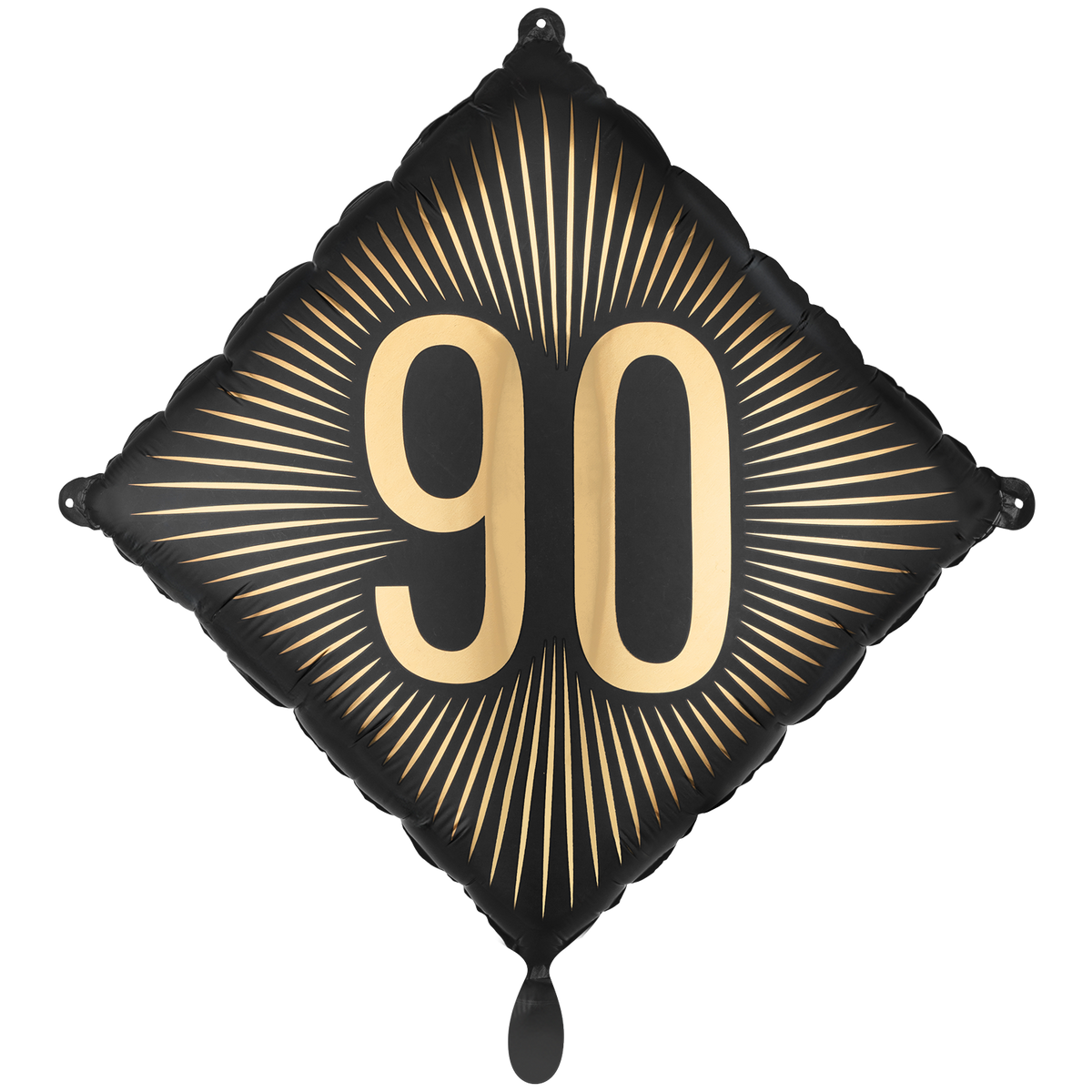 1 Ballon - Schwarz - Gold Birthday 90