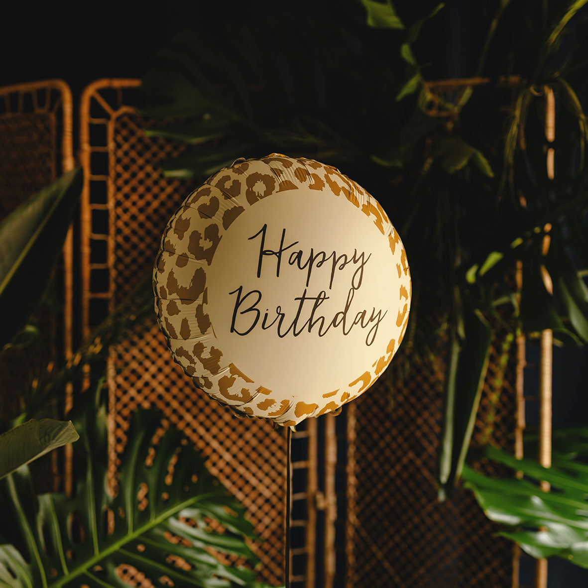 1 Ballon - Happy Birthday - Leopardenmuster