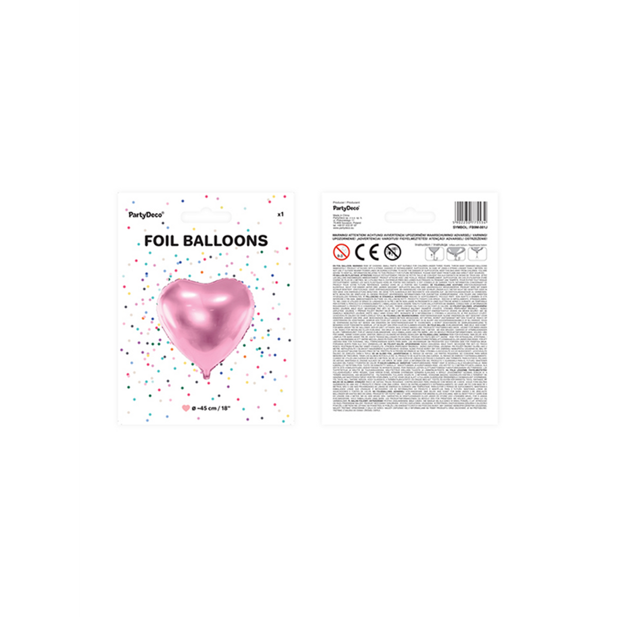 1 Ballon - Herz - Rosa
