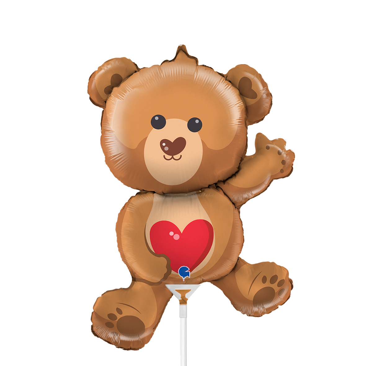 10 Miniballoons Airfilled - Bear With Heart (Unverpackt)