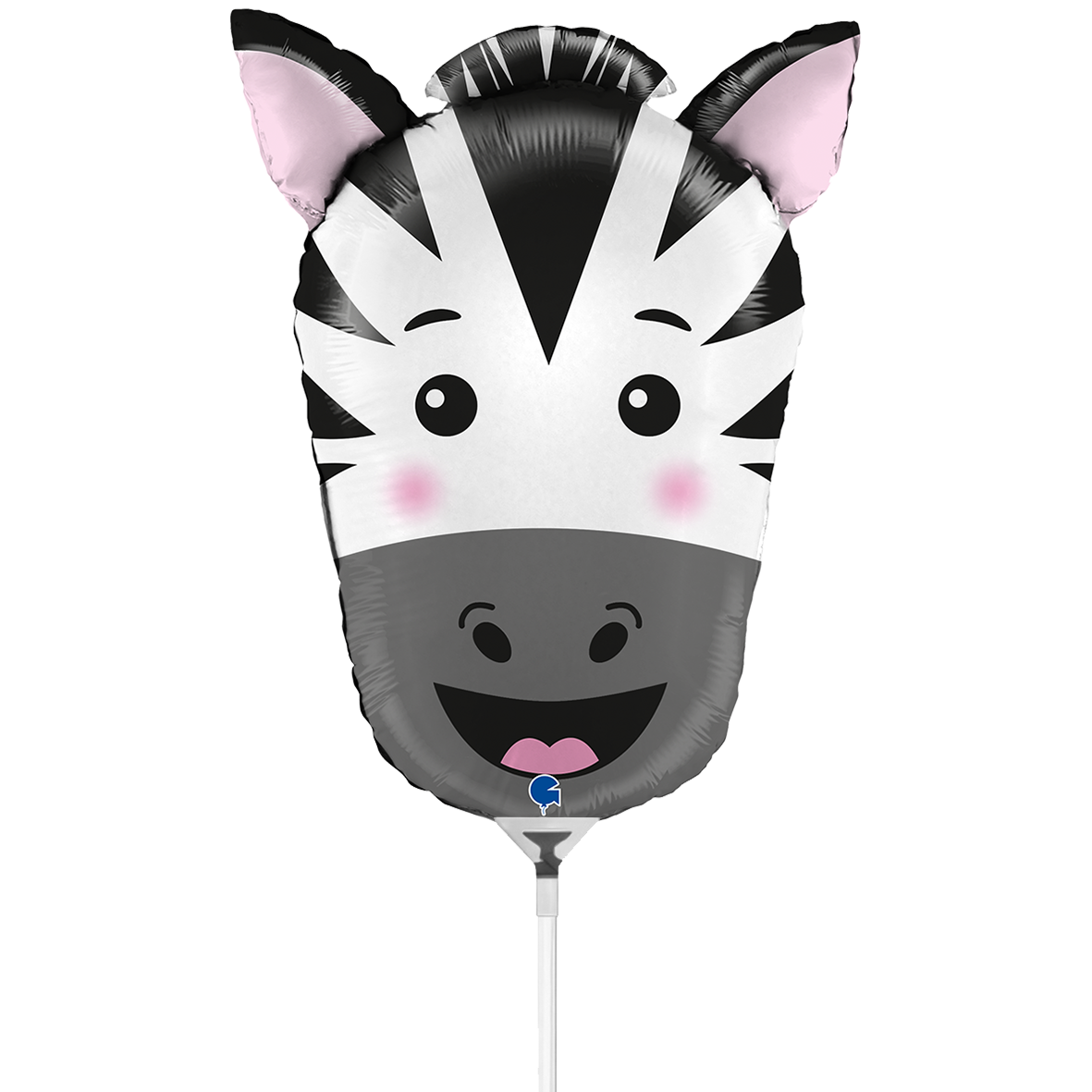 10 Miniballoons Airfilled - Zebra Head (Unverpackt)