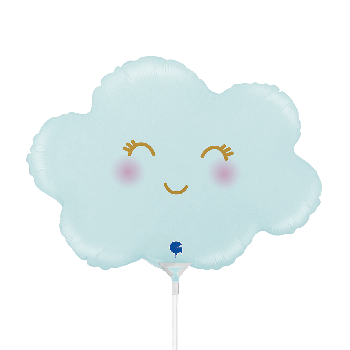 10 Miniballoons Airfilled - Cloud Satin Pastel Blue (Unverpackt)