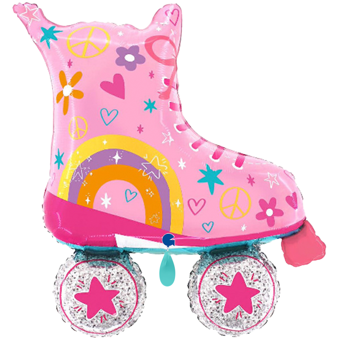 1 Balloon XXL - Pink Roller Skates