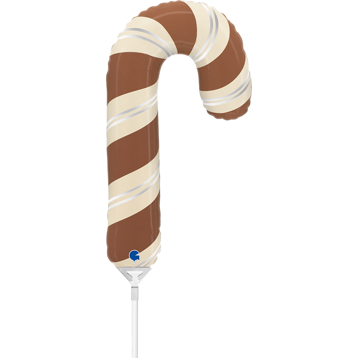 10 Miniballoons Airfilled - Satin Chocolate Candy Cane mini (Unverpackt)