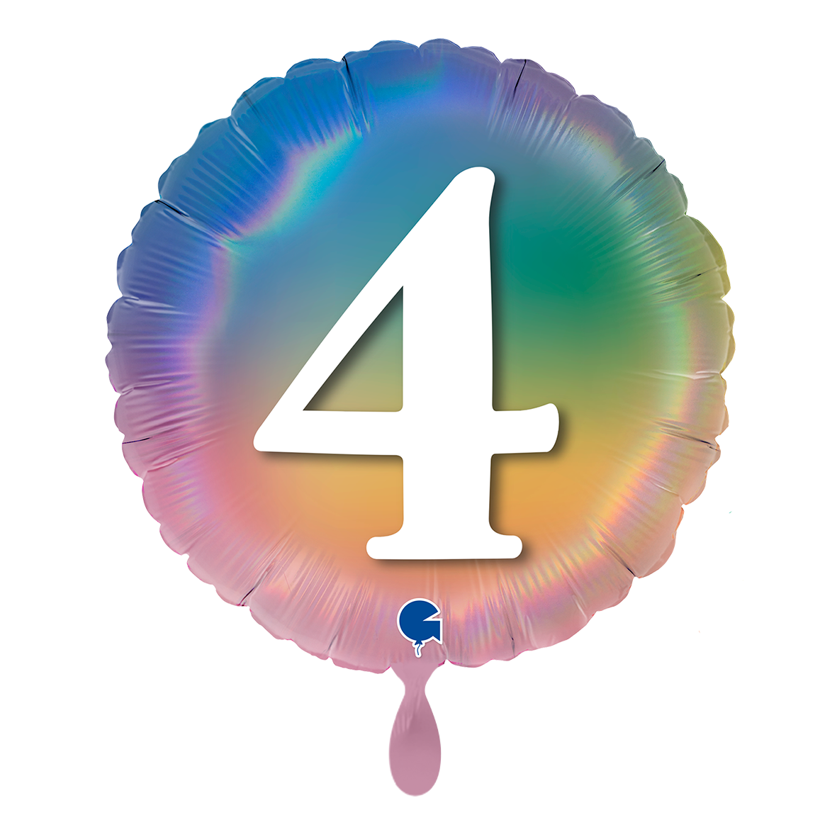 1 Balloon - Happy 4 Colourful Rainbow