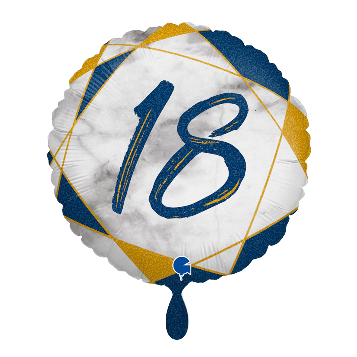 1 Balloon - Marble Mate 18 Blue