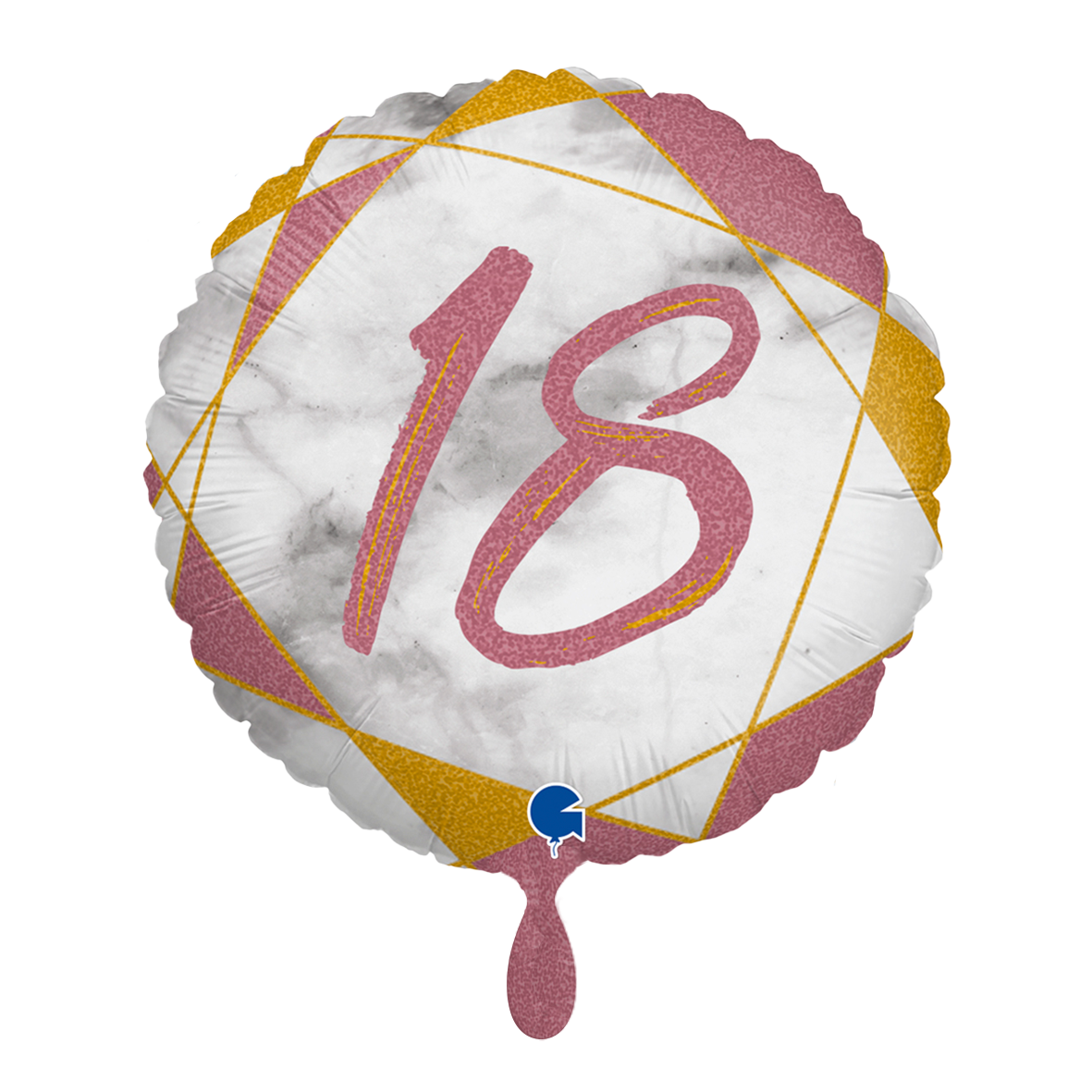 1 Balloon - Marble Mate 18 Rose Gold