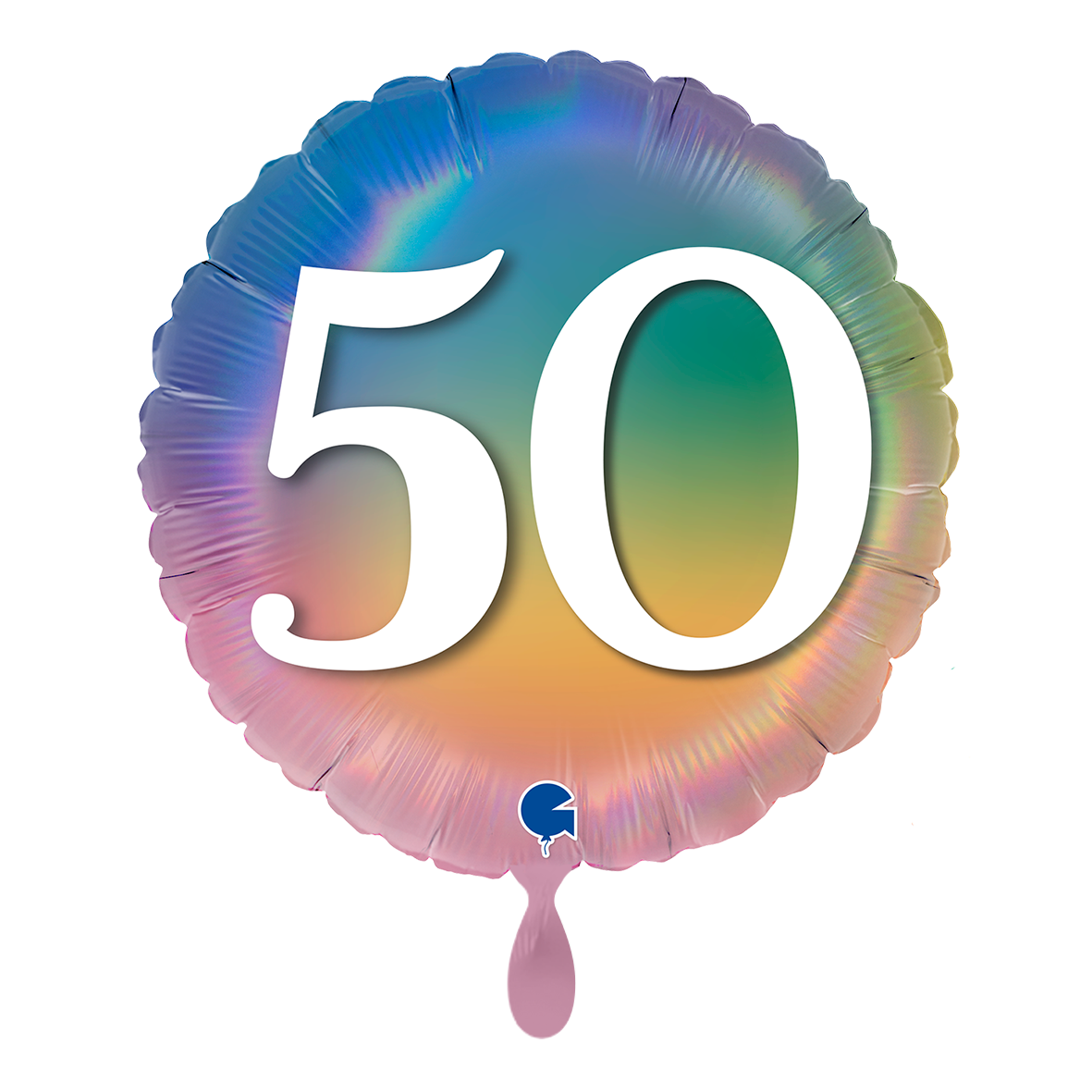 1 Balloon - Happy 50 Colourful Rainbow