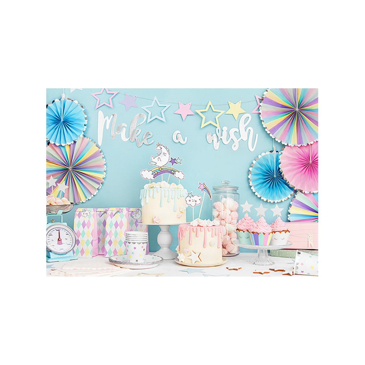 1 Bannergirlande - Unicorn Stars