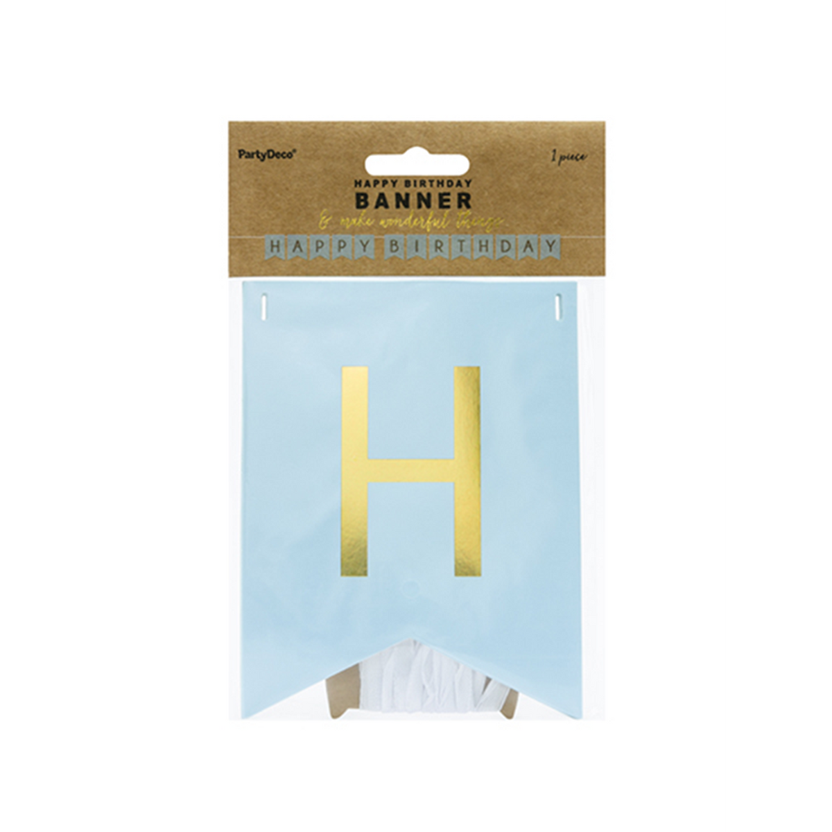 1 Bannergirlande - Happy Birthday - Hellblau