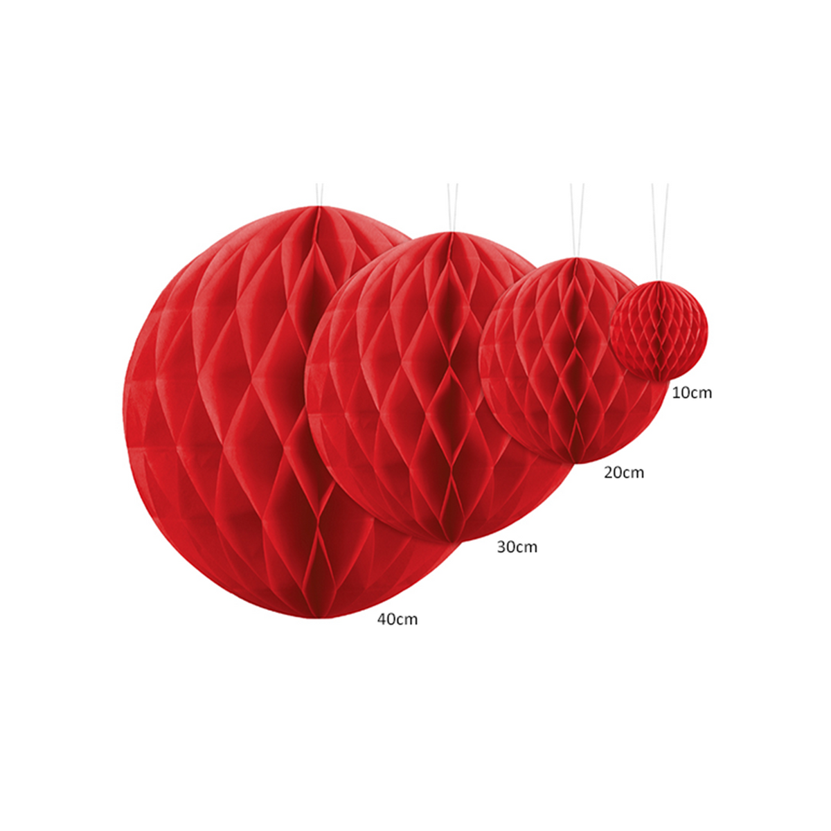1 Wabenball - Ø 10cm - Rot