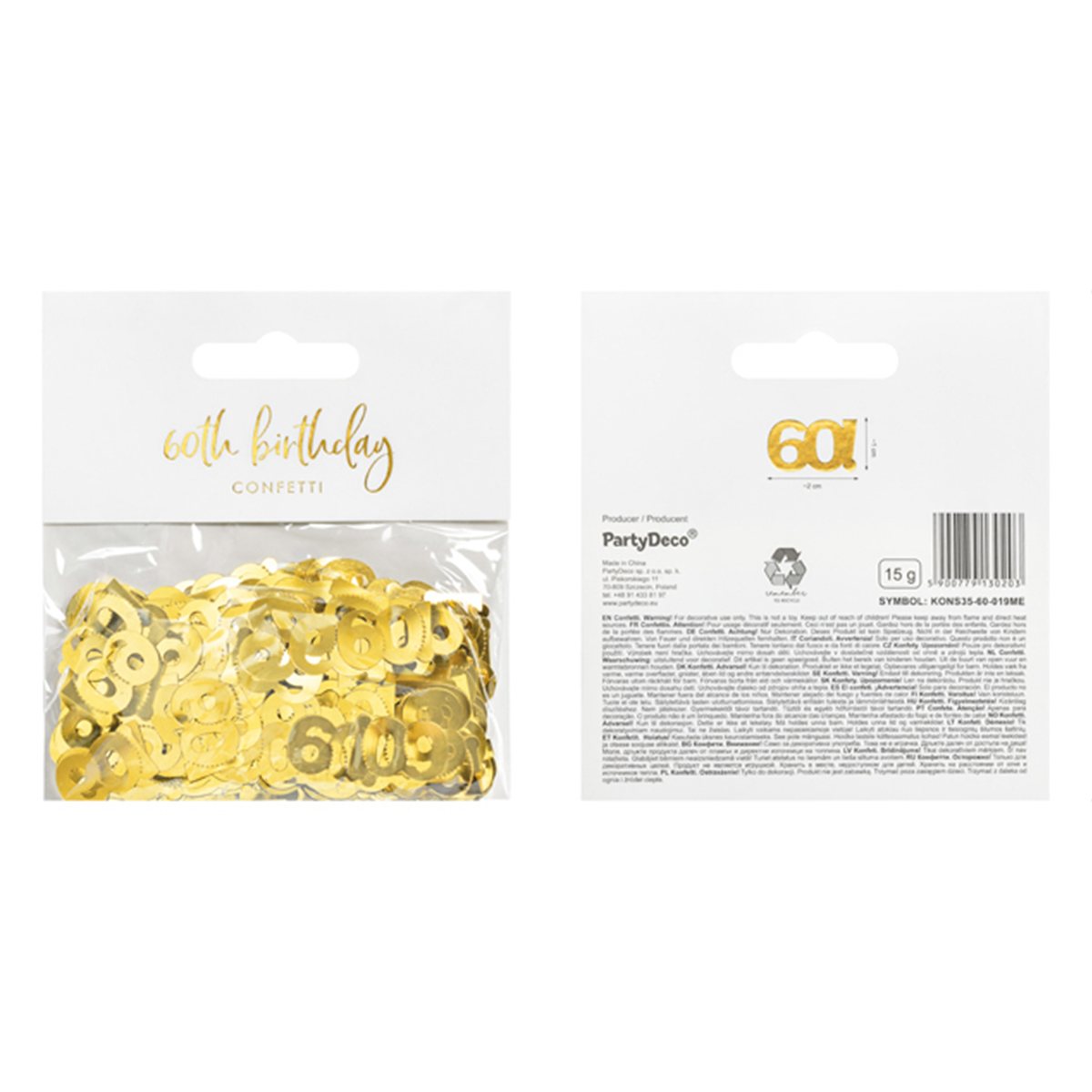 15g Metallickonfetti - 60 Gold