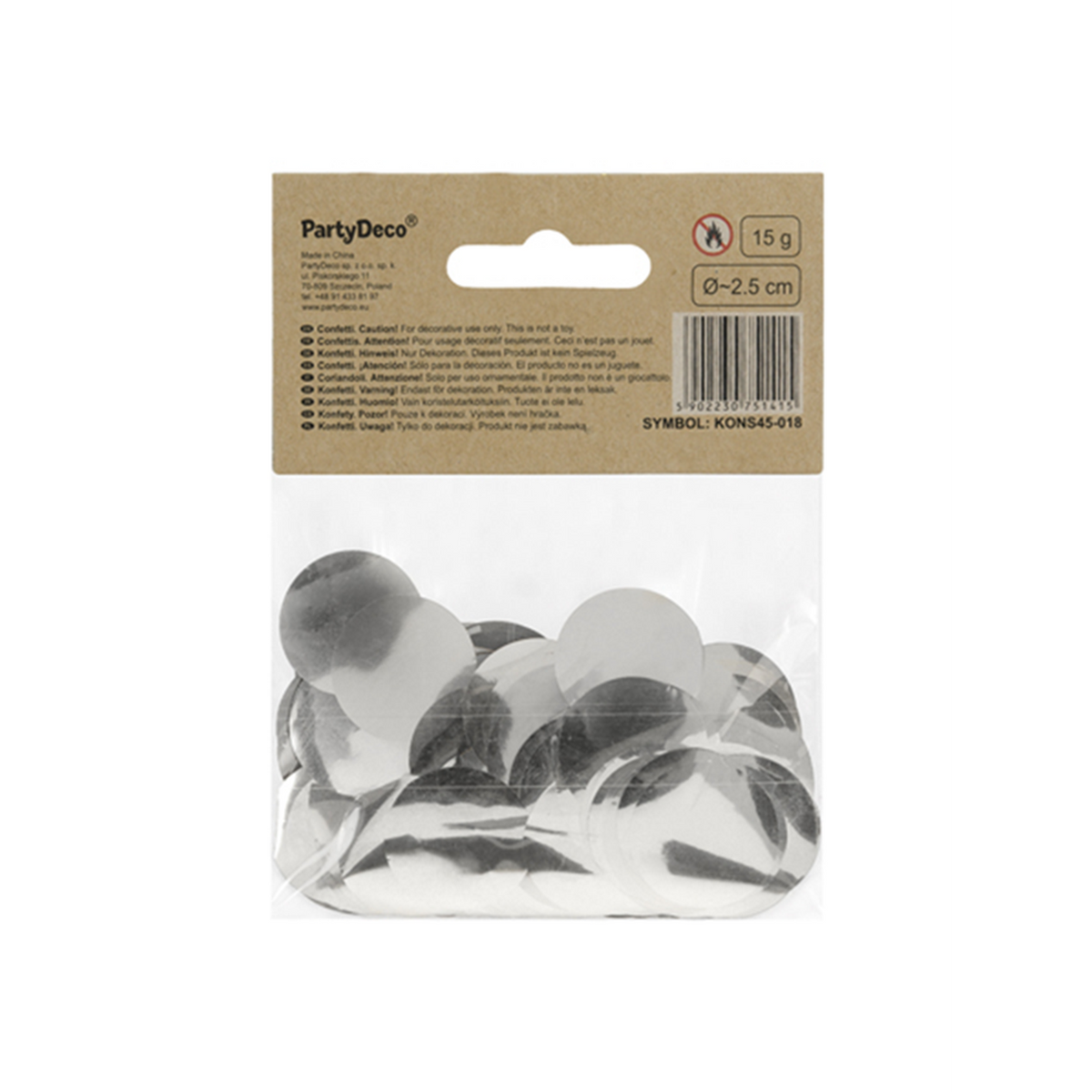 15g Folienkonfetti - Silber