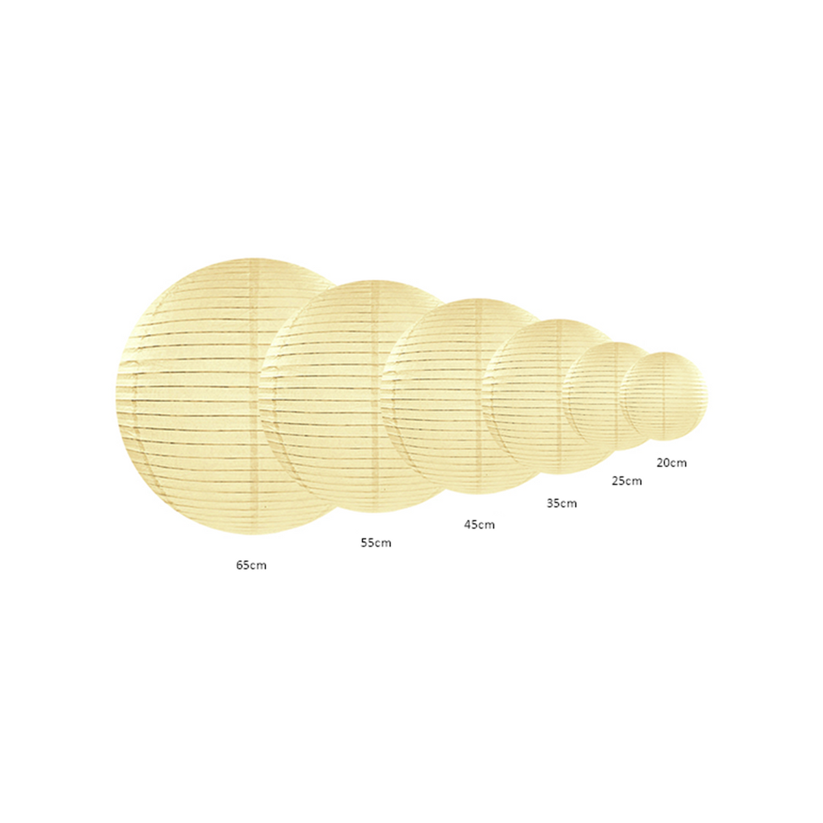 1 Lampion XL - Ø 35cm - Creme