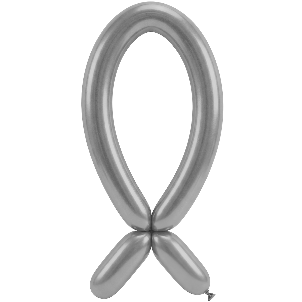 50 Modelling Balloons - Nozzle up - 5x152cm - Pearl Silver