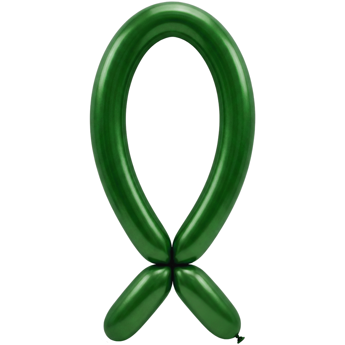 50 Modelling Balloons - Nozzle up - 5x152cm - Metallic Green