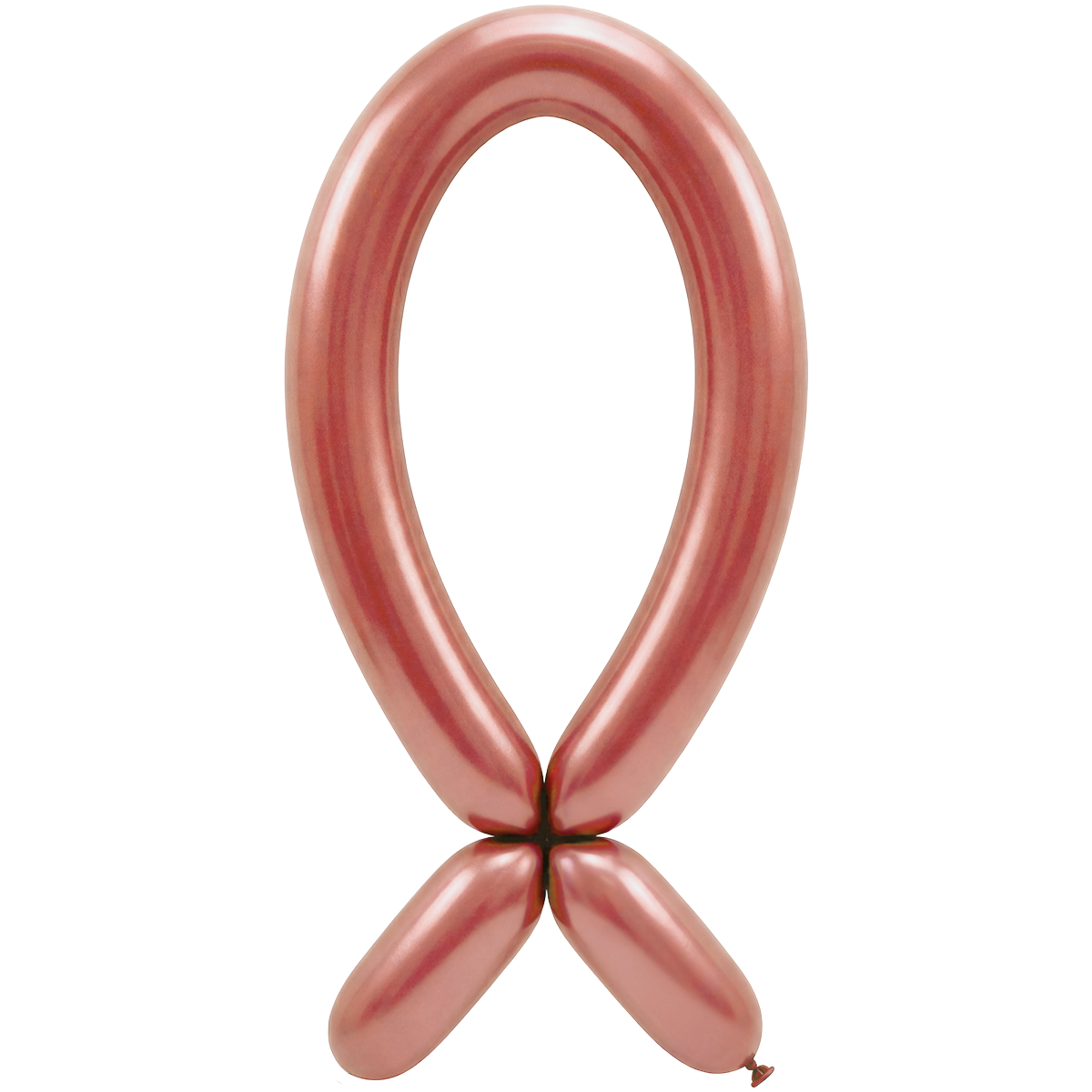 50 Modelling Balloons - Nozzle up - 5x152cm - Metallic Rose Gold