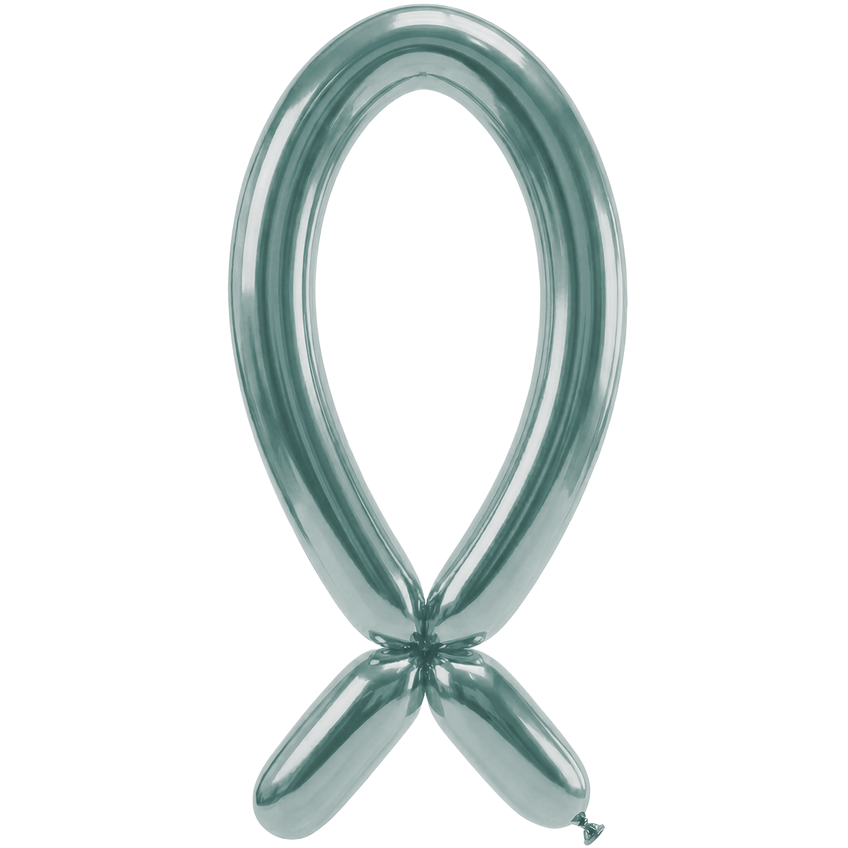 50 Modelling Balloons - Nozzle up - 5x152cm - Silk Cool Mint