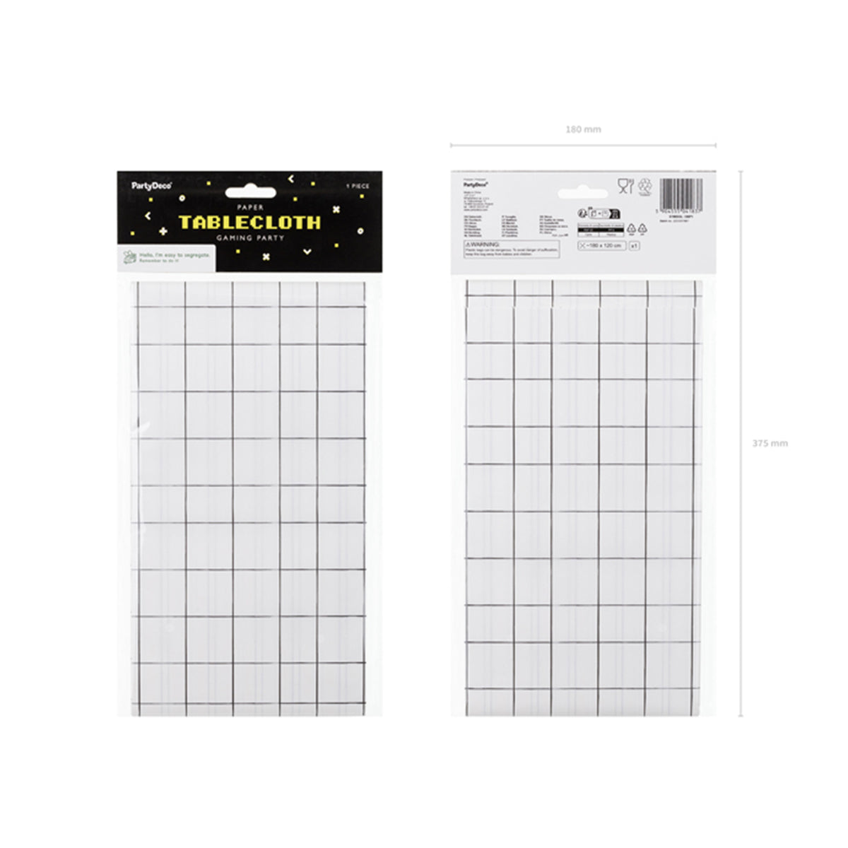 1 Papiertischdecke - Kästchen