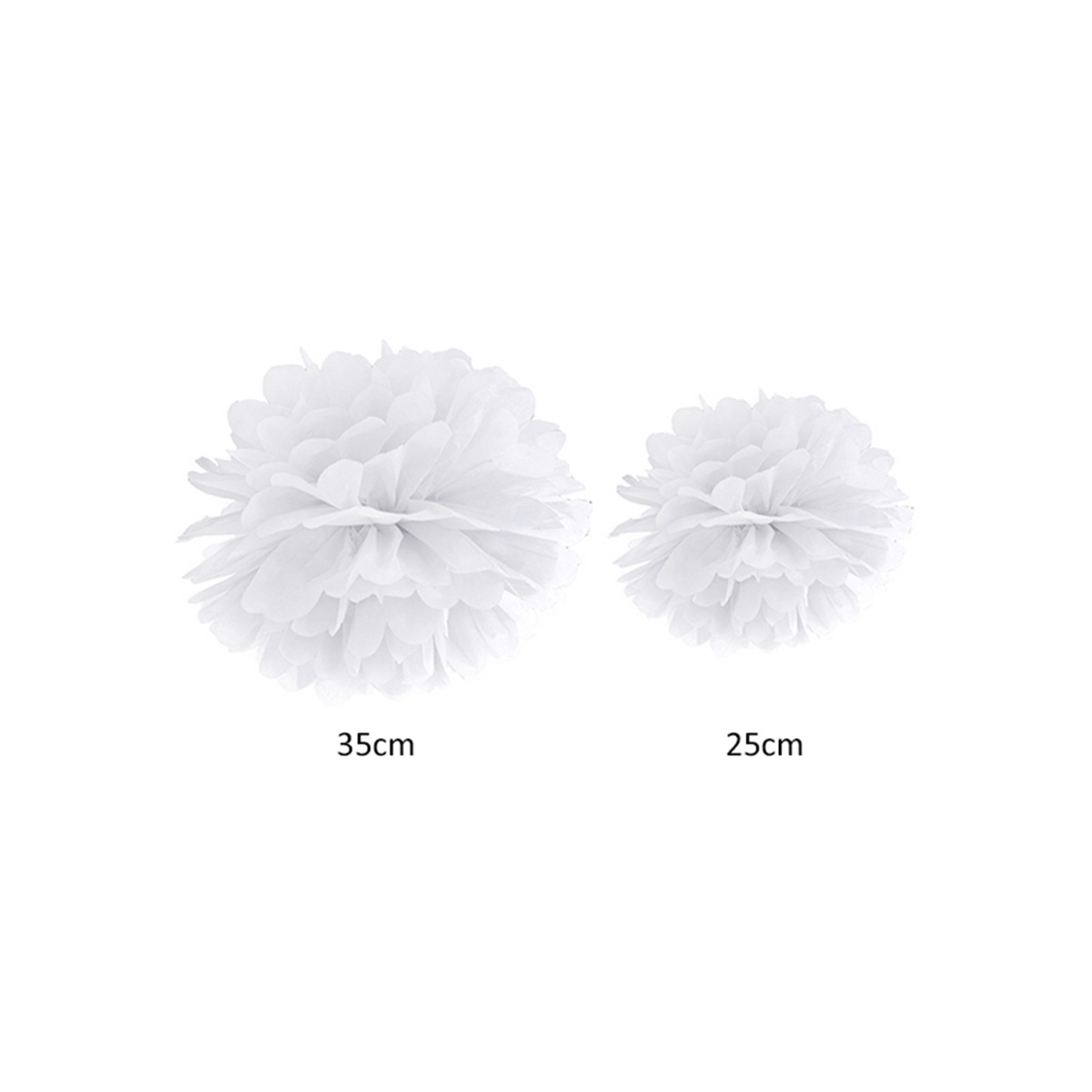 1 Pompom XL - Ø 35cm - Weiß