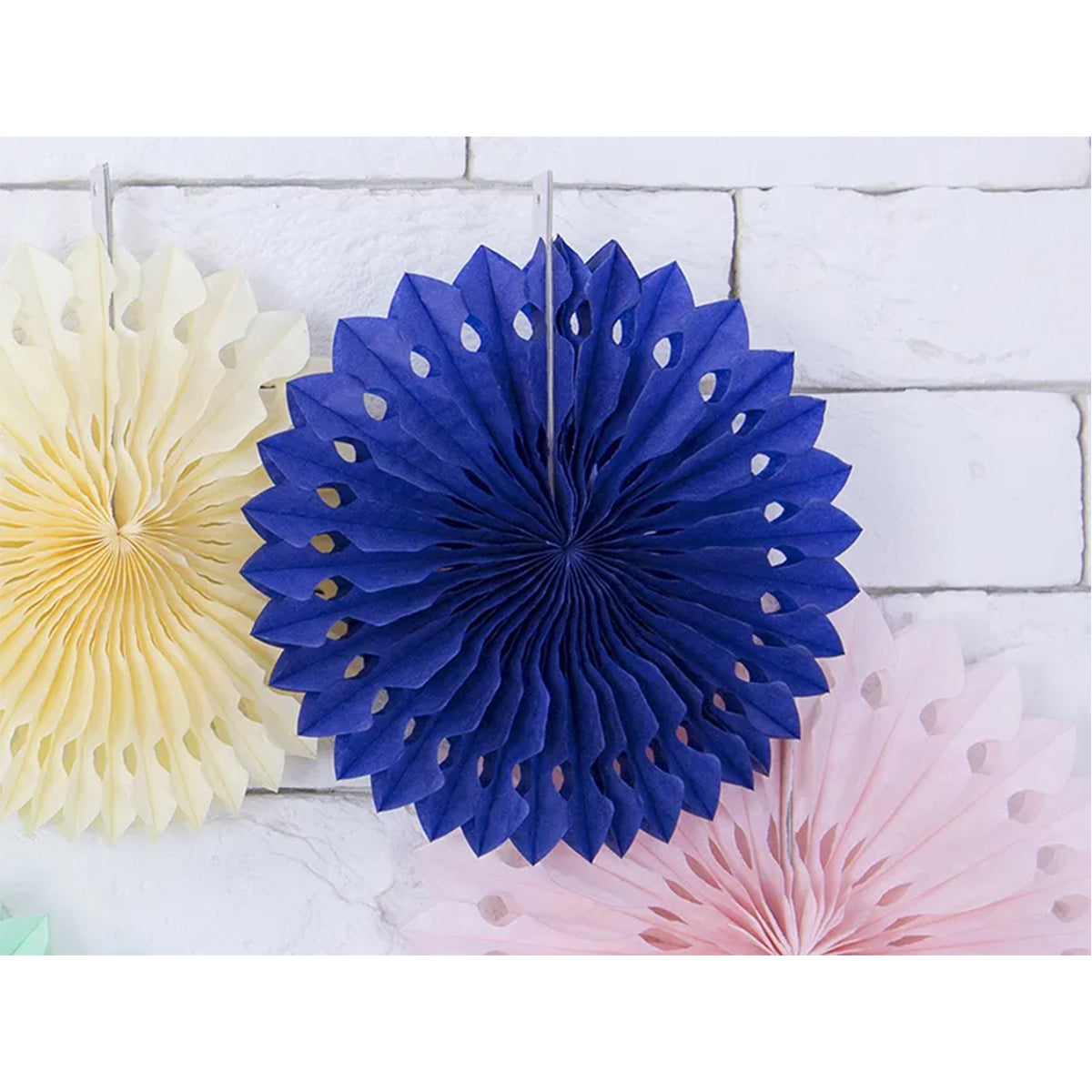 3 Dekorosetten - Marineblau