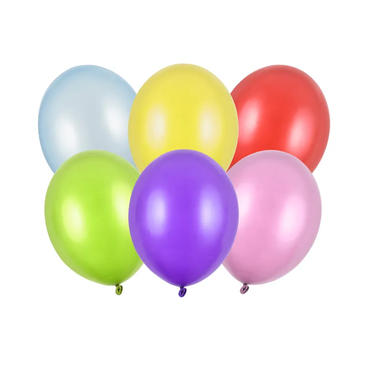 100 Luftballons - Ø 30cm - Metallic - Bunt