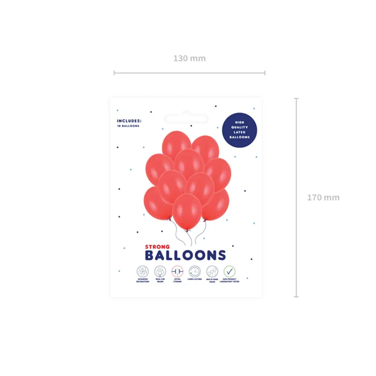 10 Luftballons - Ø 30cm - Metallic - Rot