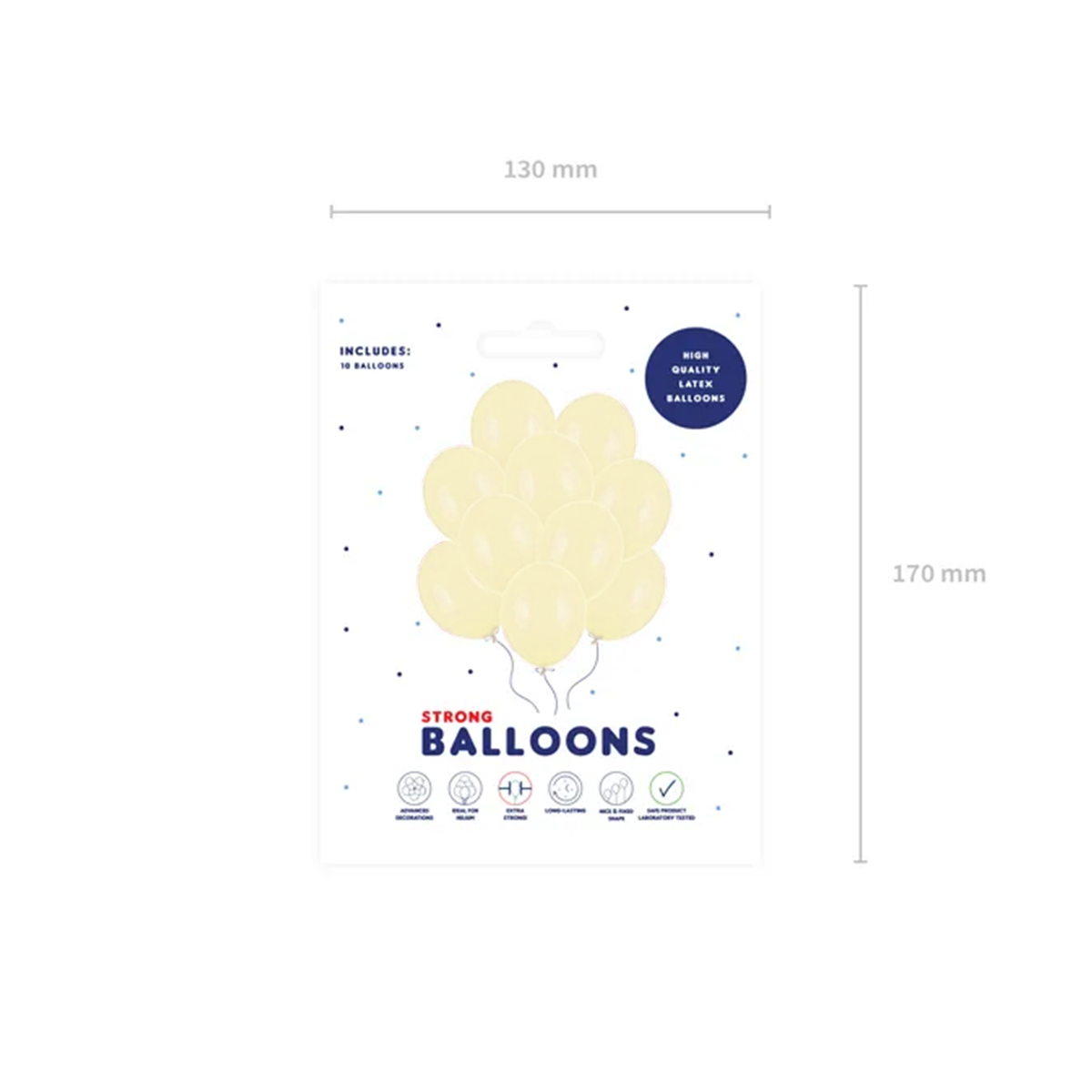 10 Luftballons - Ø 30cm - Pastell - Gelb