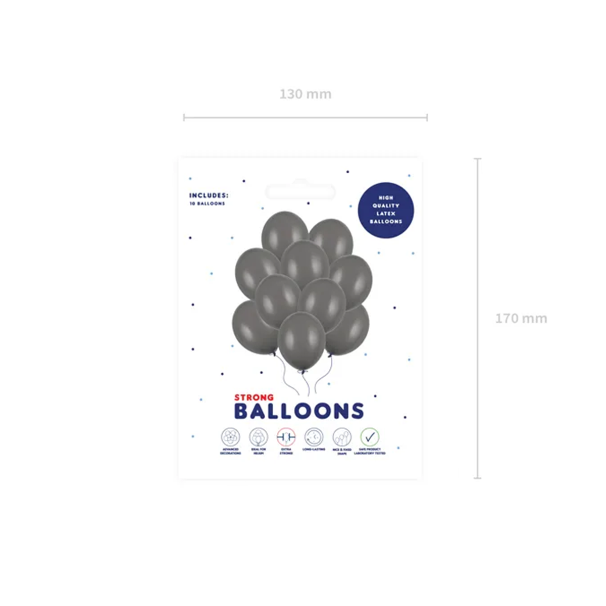 10 Luftballons - Ø 30cm - Pastel Grey