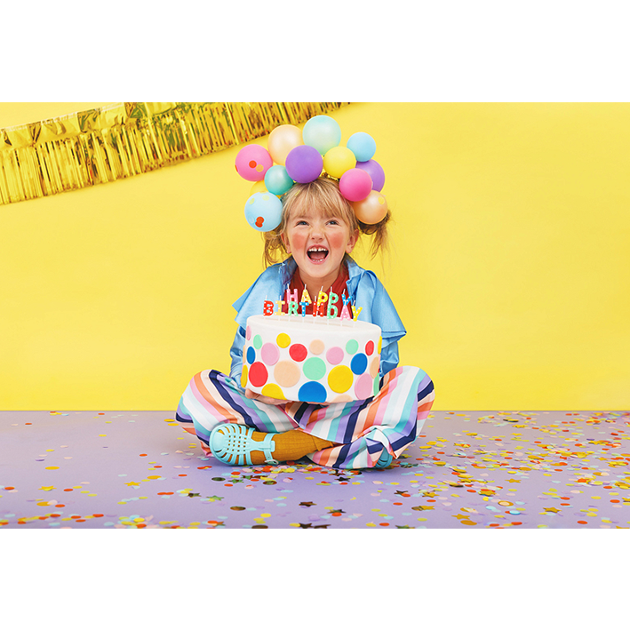 13 Kuchenkerzen - Happy Birthday - Bunt