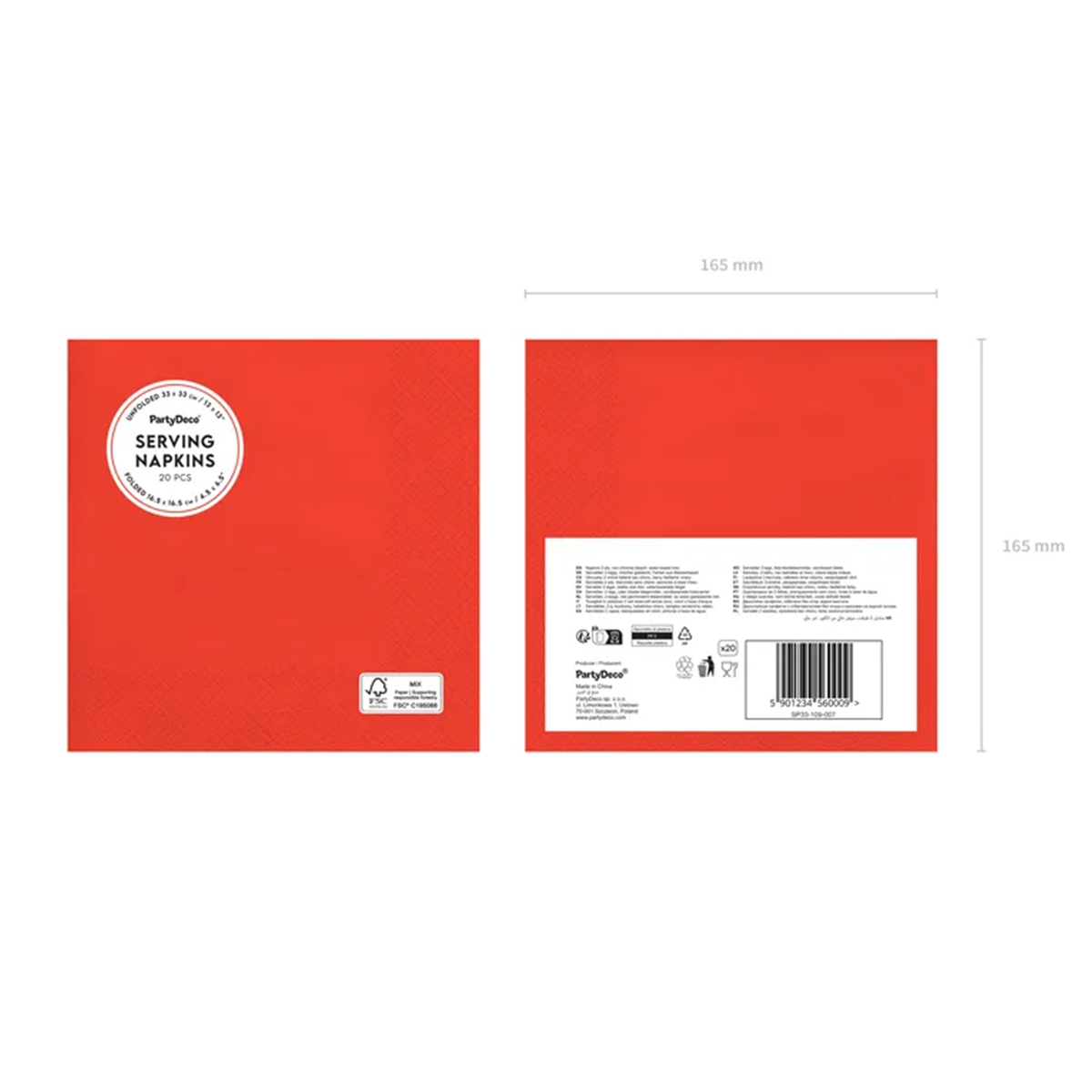20 Servietten - Rot