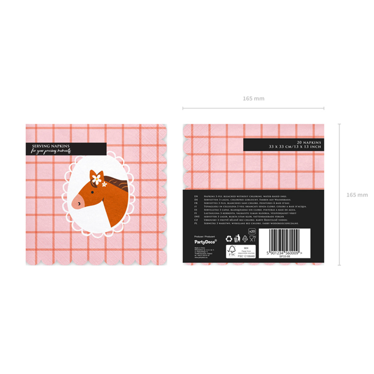 12 Servietten Trend - 33cm - Horse