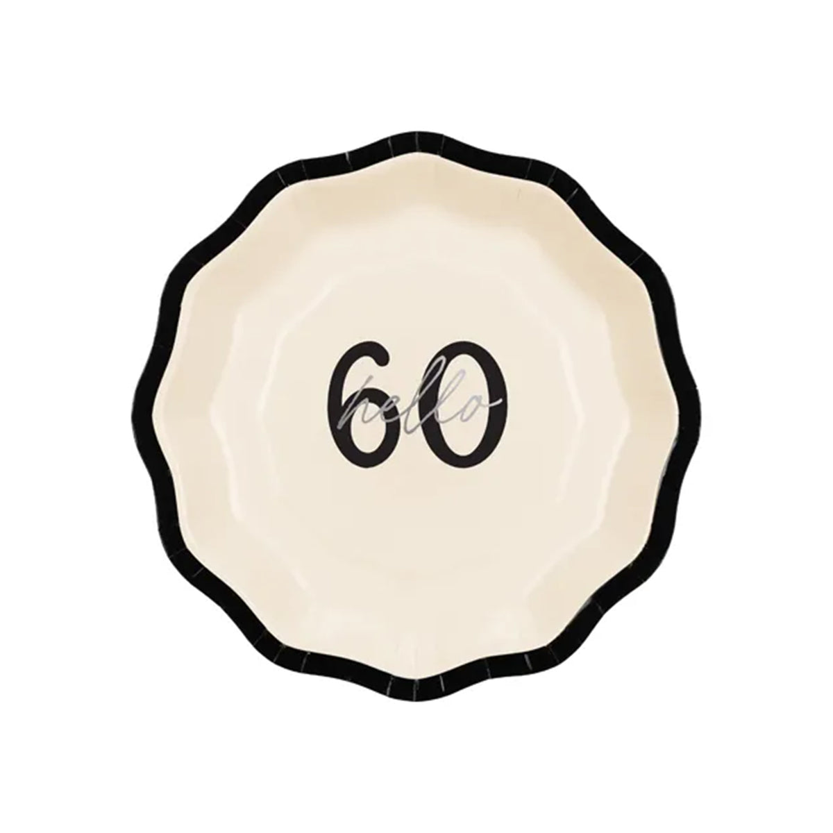 6 Pappteller - Ø 18cm - Hello 60